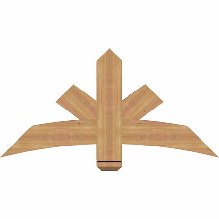 Ekena Millwork Alberta Smooth Timber Gable Bracket, Western Red Cedar, 48"W x 24"H x 5 1/2"D x 5 1/2"F, 12/12 Pitch GBW048X24X0606ALB00SWR
